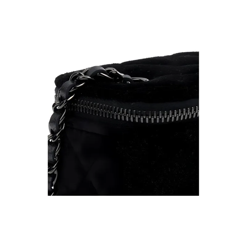 CHANEL 22c Early Spring Velour Crossbody Bags Mini Unisex Black-3