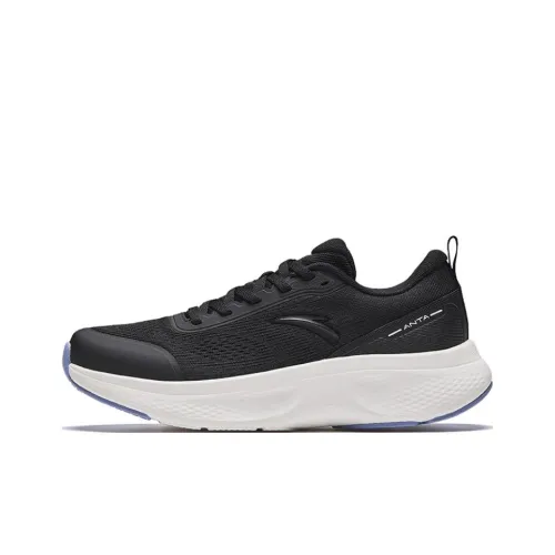 Anta Non slip Lightweight Low Top Training Running Shoes Women's Basic Black