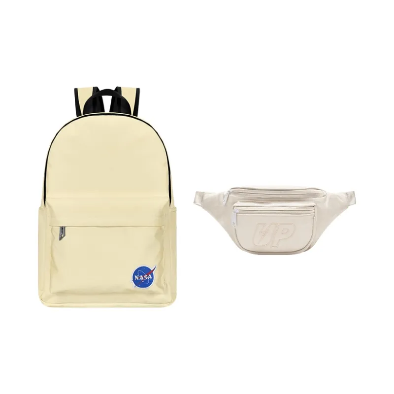 TURN UP X NASA Collaboration Nylon Computer Backpack Regular Unisex Ecru-47