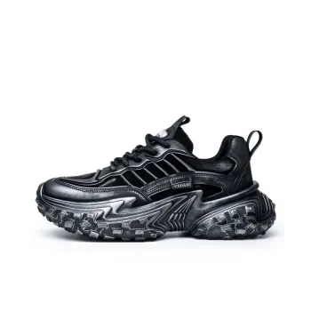 YEDANI Chunky Sneakers Men Low Top Black/Beige Yellow