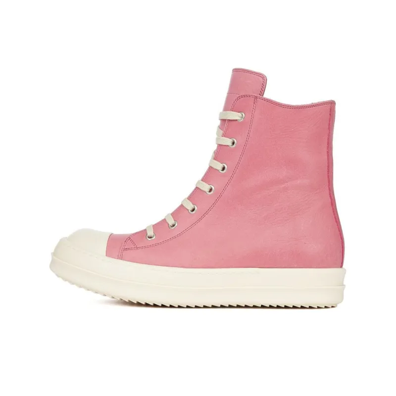 RICK OWENS/RO High Top Skateboard Shoes Women's Fuchsia-0