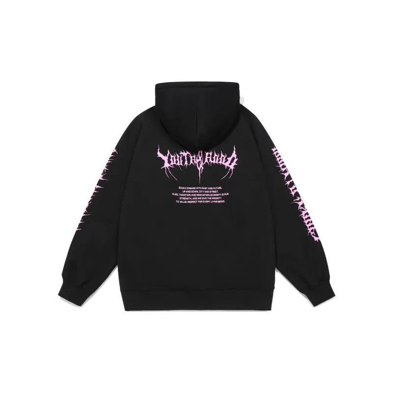 Guuka Gothic Style Heavyweight 100% Cotton Sweatshirt Unisex Black-1