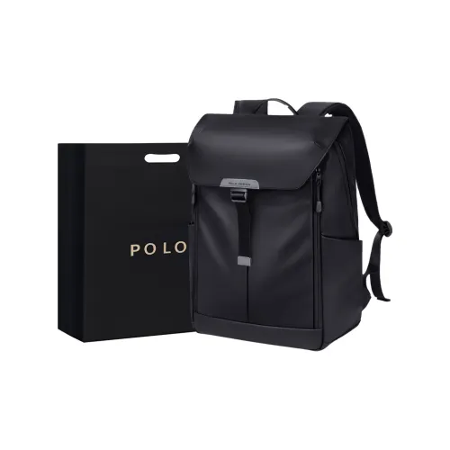 POLO Fabric Backpack Large Size Men Obsidian Black/Mineral Gray