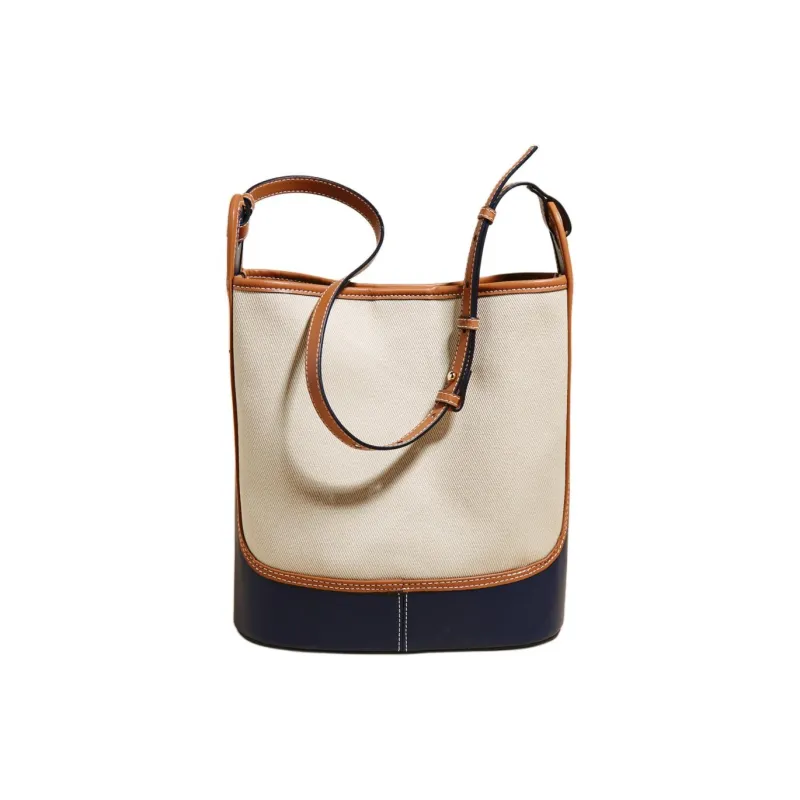 Marino Orlandi Fabric With Synthetic Leather Shoulder Bag Shoulder Bag Women's Coffee Black/Apricot Blue/Brown Black-24