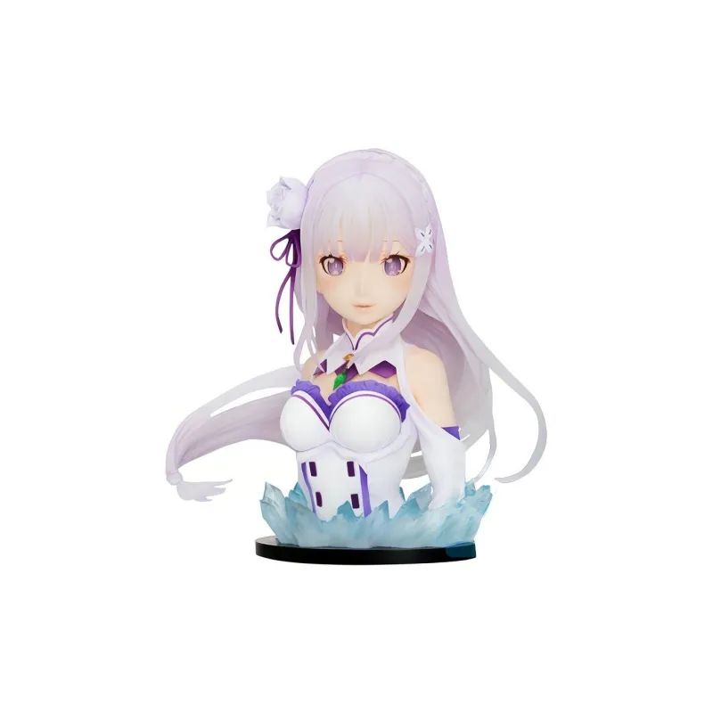 BANPRESTO Emilia Glass Factory Ichiban Kuji Zero Starting Life In Another World Amilia Bust With Base Scale Figures-1