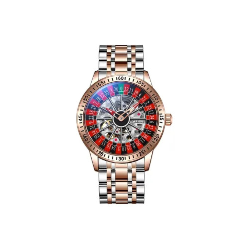 Dulunwe Automatic Mechanical Movement Stainless Steel Watchband Watch Men's Watches Cut-Out Dial