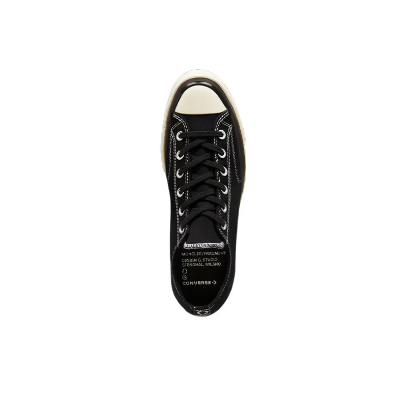 Converse X Fragment Design x Moncler Fraylor III Low-Top Stylish Skateboarding Shoes Men's Black-2