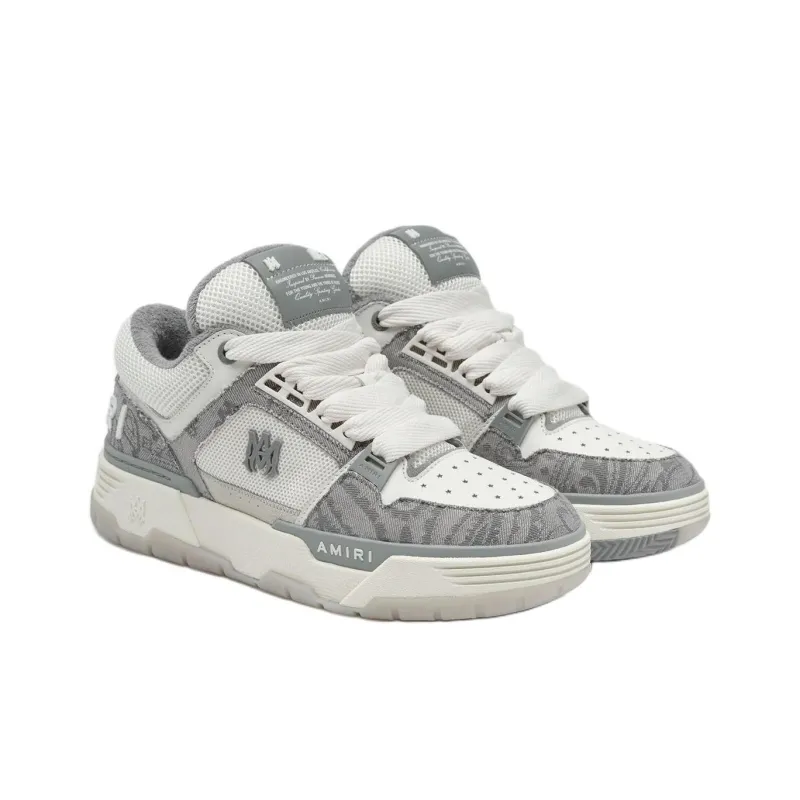 AMIRI MA 1 Low Top Skateboard Shoes Men's Gray-2