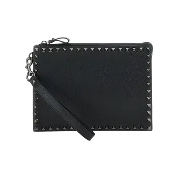 Valentino Garavani Rockstud Zip Up Clutch Bag