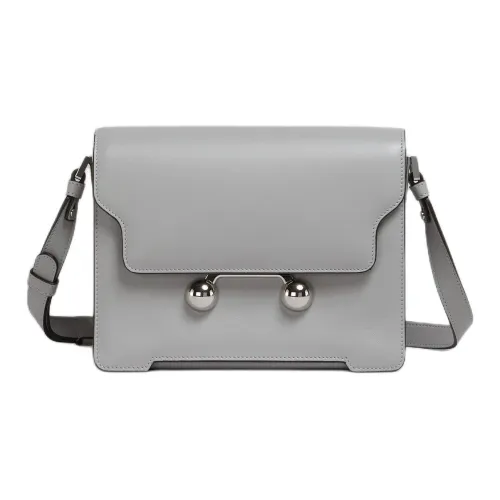 MARNI Calfskin Crossbody Bag Shoulder Bag Medium Size Women's Lead Blue