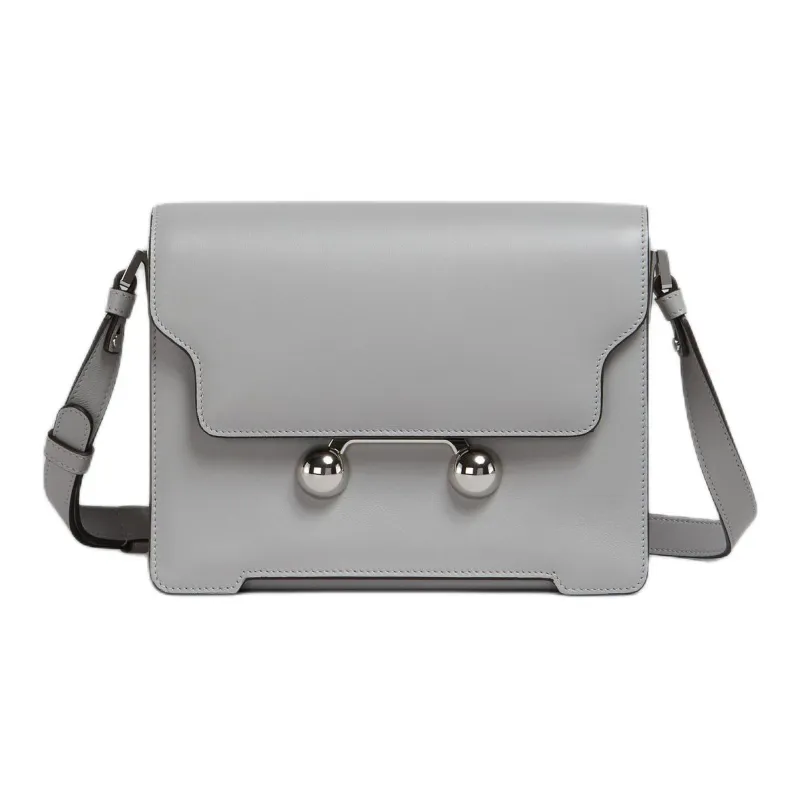 MARNI Calfskin Crossbody Bag, Shoulder Bag Medium Size Women's Lead Blue-0