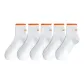 5 Pack White Orange