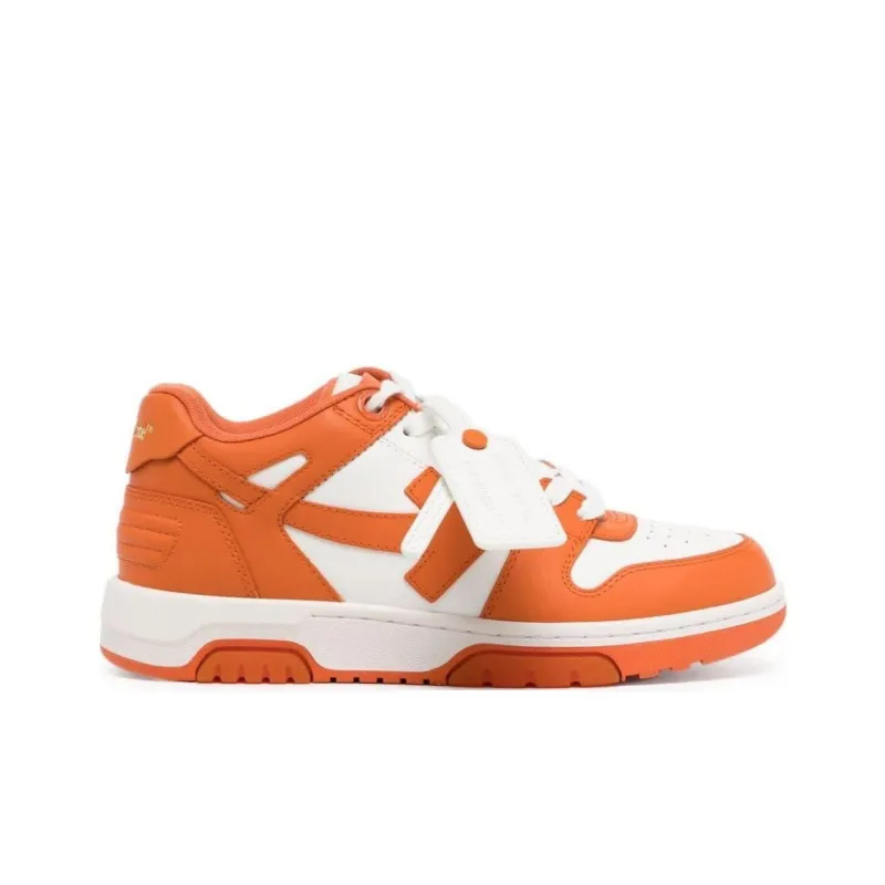 OFF-WHITE Out Of Office OOO Low Tops White Orange-1
