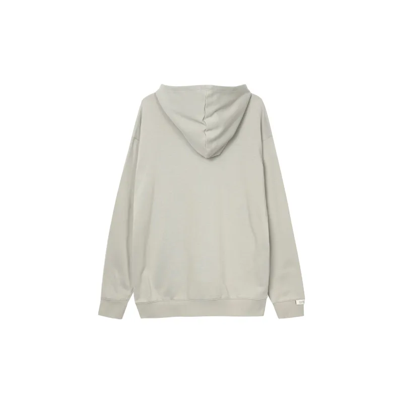Adidas Logo Sweat Hoodie Sweatshirt Unisex Metal Gray-1