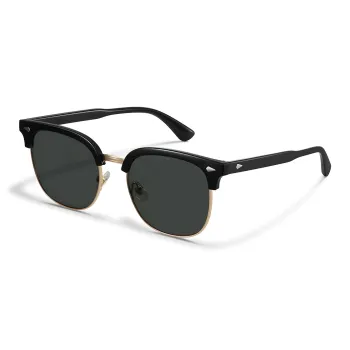 HELMER Alloy Irregular Shape Sunglasses Unisex Black