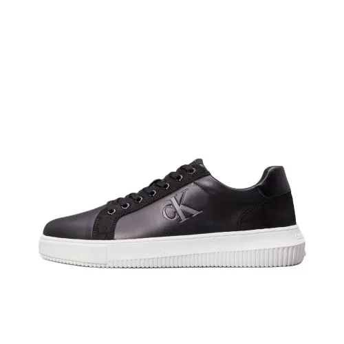 CALVIN KLEIN Low Top Skateboard Shoes Men's Pure Black