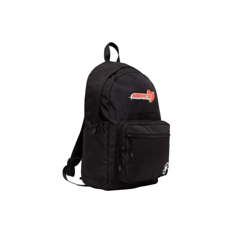Converse Polyester Backpack Medium Size Unisex Black-2