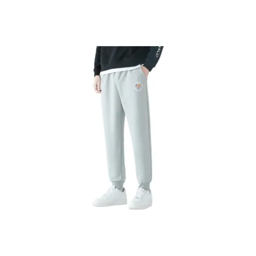 WARRIOR Knitted Sweatpants Men Gray Single Lining