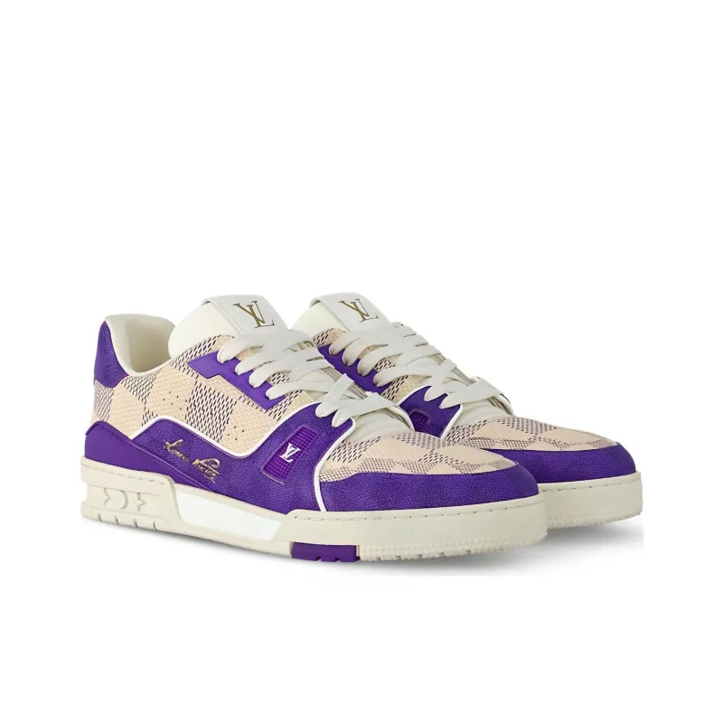 LOUIS VUITTON Damier LV Trainer Purple-2