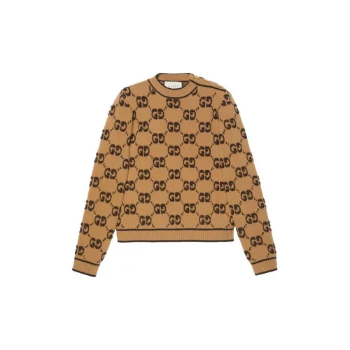 GUCCI Cashmere Sweaters Women's Brown