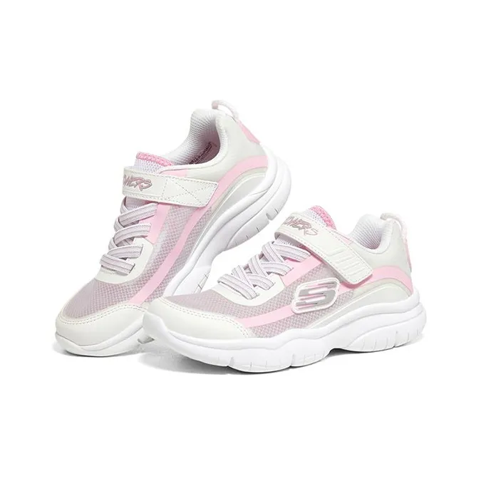 Skechers Flex Blast Abrasion Resistant Low Top Kids Lifestyle Shoes White Teenagers-2