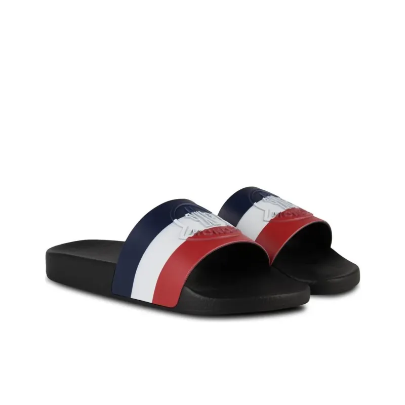 Moncler Basile Slide Slippers Men's Black-2