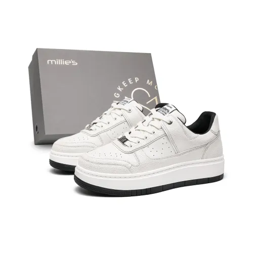 Millies Skateboard Shoes Men Low-Top Off White