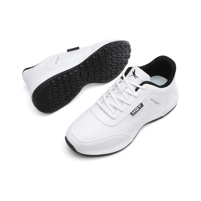 RED DRAGONFLY Platform Wear Resistant Height Increasing Low Top Slip on Athletic Shoes White Sneakers Men's-3