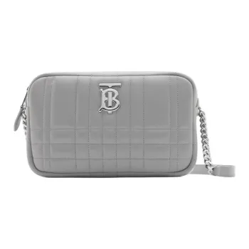 Burberry Lambskin Camera Bag, Shoulder Bag Trumpets Women's Cloud Gray