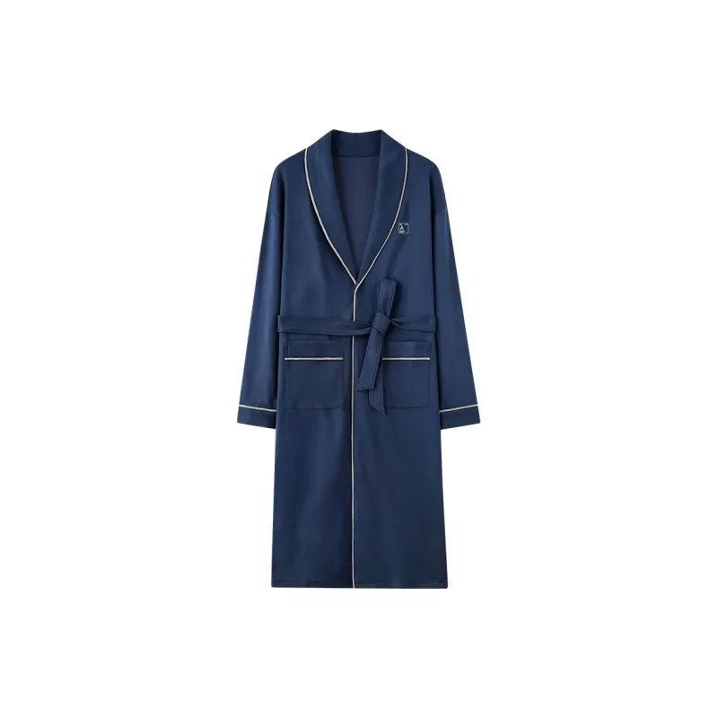 Huggy Kissy Pajama Robe Men's Indigo-0