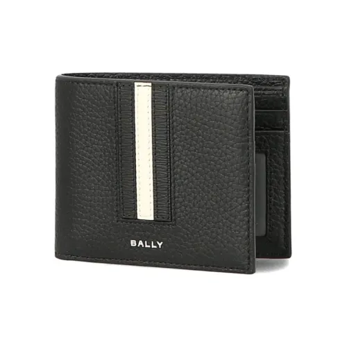 BALLY Artificial Leather Card Holder, Coin Purse, Wallet Mens Brown Men's Black