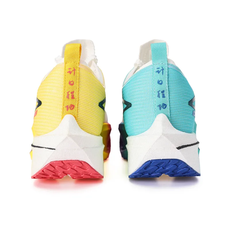 Xiangpao Low-Top Running Shoes Unisex Mismatched Color-Pale Yellow And Cyan-3