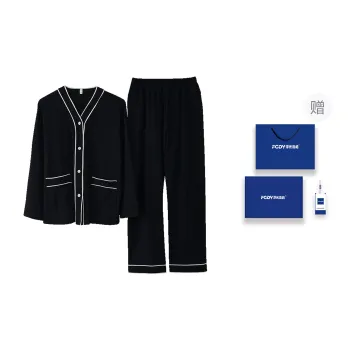 Floating Light Islands Pajama Set Women's Box Black
