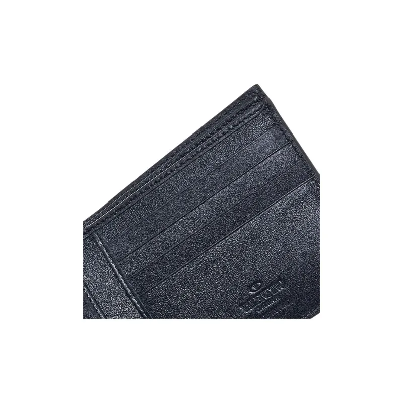 Valentino Calfskin Wallet Women's Green & Black-8