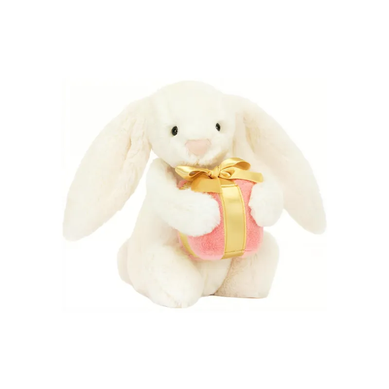 JELLYCAT Bashful Bunny With Present Plush Toy-1