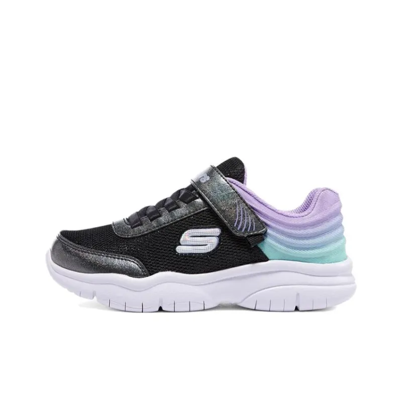 Skechers Shock Absorbers Low Top Kids Lifestyle Shoes Black Purple Teenagers-0