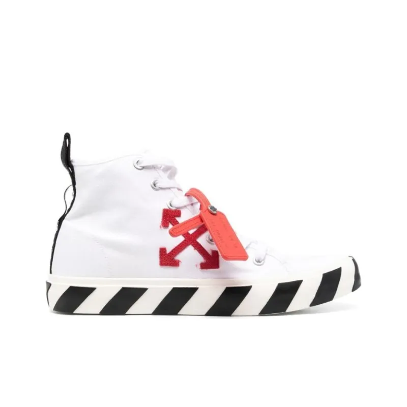 OFF WHITE Vulcanized Hi White Red Canvas-1