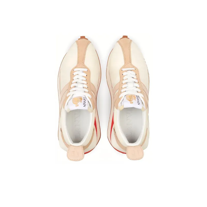 Lanvin Bumpr Anti Slip Wear Resistant Low Top Casual Shoes Women's Beige-3