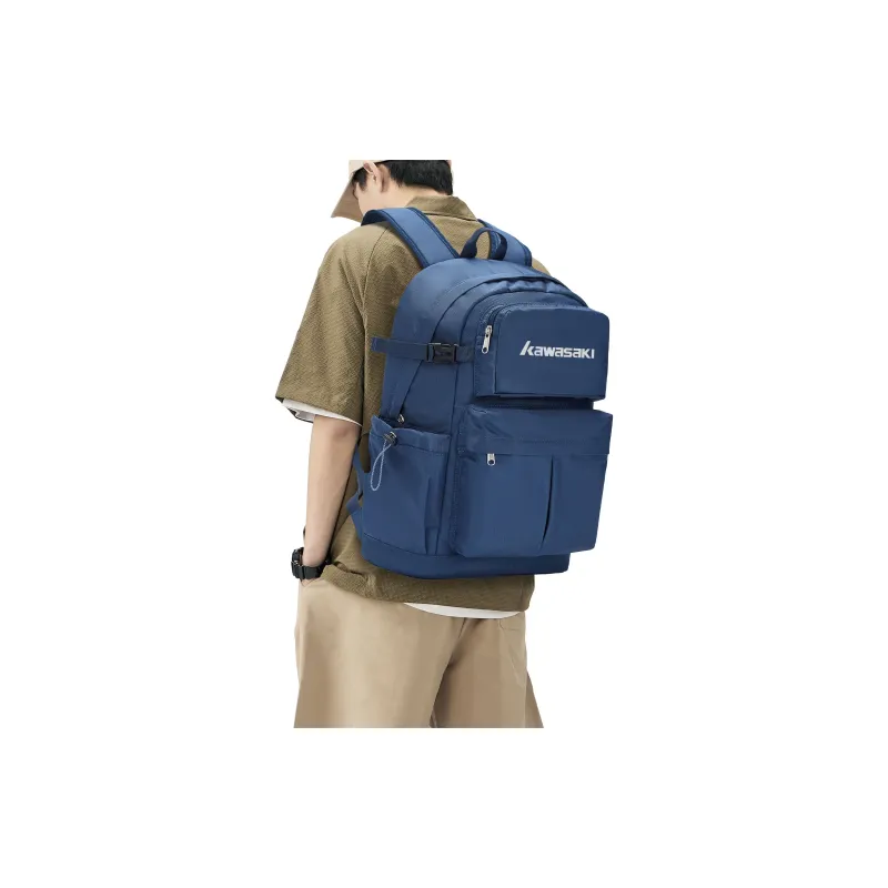 Kawasaki Fabric Backpack Unisex Black/Ecru/Khaki/Dark Blue-26