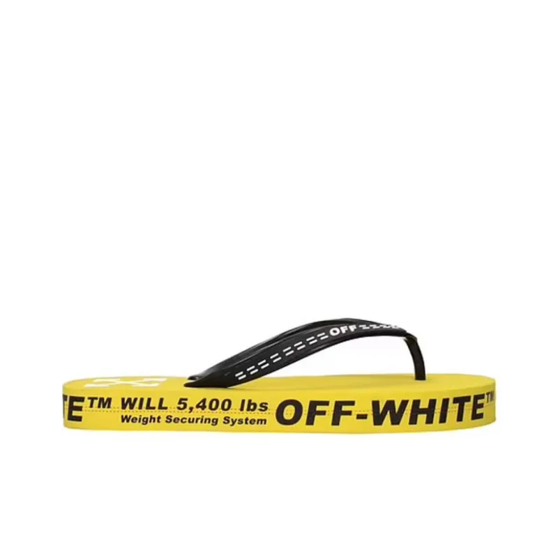 OFF-WHITE Slip-Resistant Flip Flops Men's Yellow-1