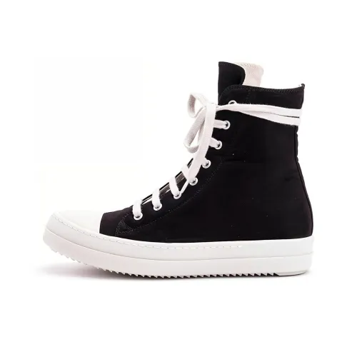 Rick Owens DRKSHDW Canvas Shoes Women's High-Top Black