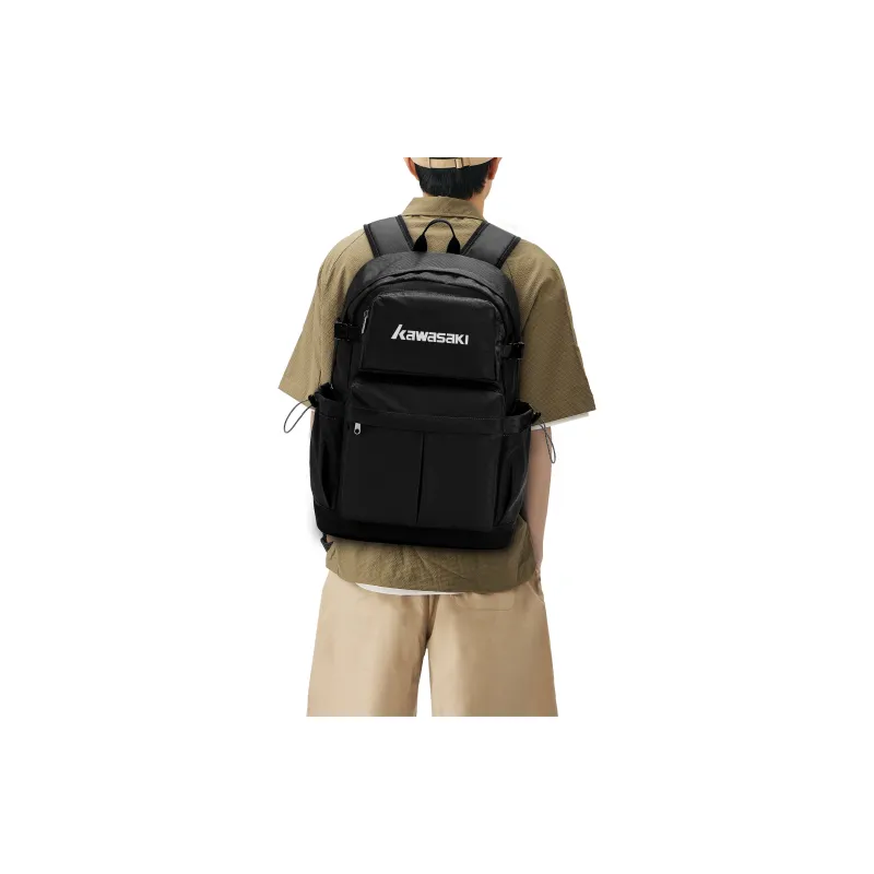 Kawasaki Fabric Backpack Unisex Black/Ecru/Khaki/Dark Blue-6