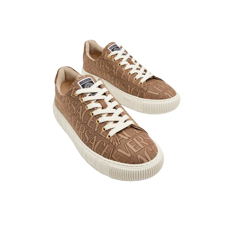 VERSACE Greca 'Allover Logo - Brown'-2
