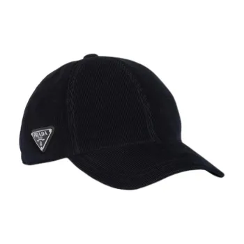 PRADA Triangle-logo Corduroy Baseball Cap