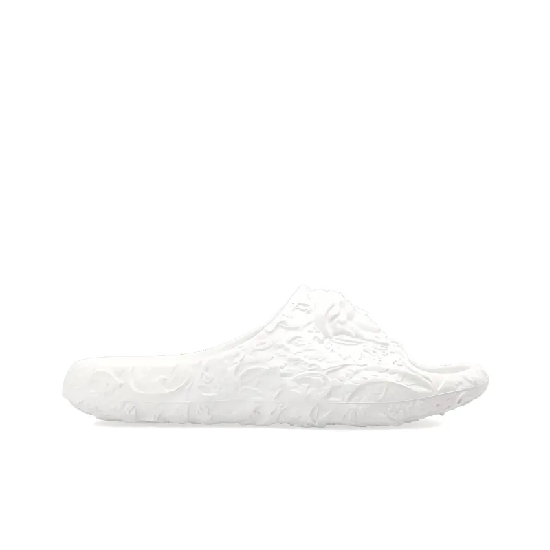 VERSACE Molded Barocco Pool Slide Optical White-1