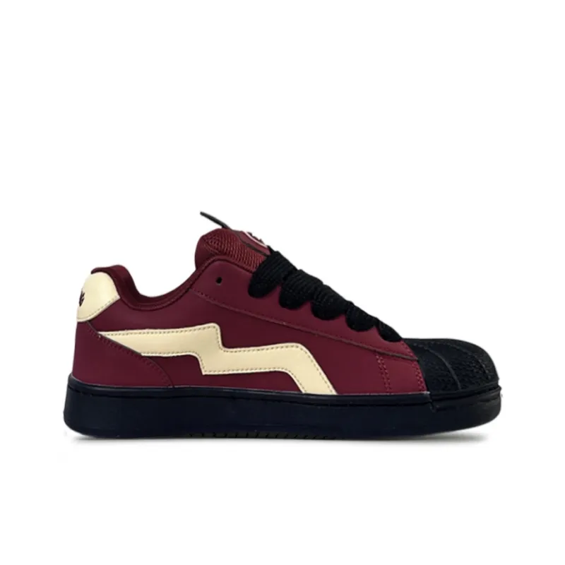 ZUIBANG Low Top Skateboard Shoes Unisex Angora Red-2