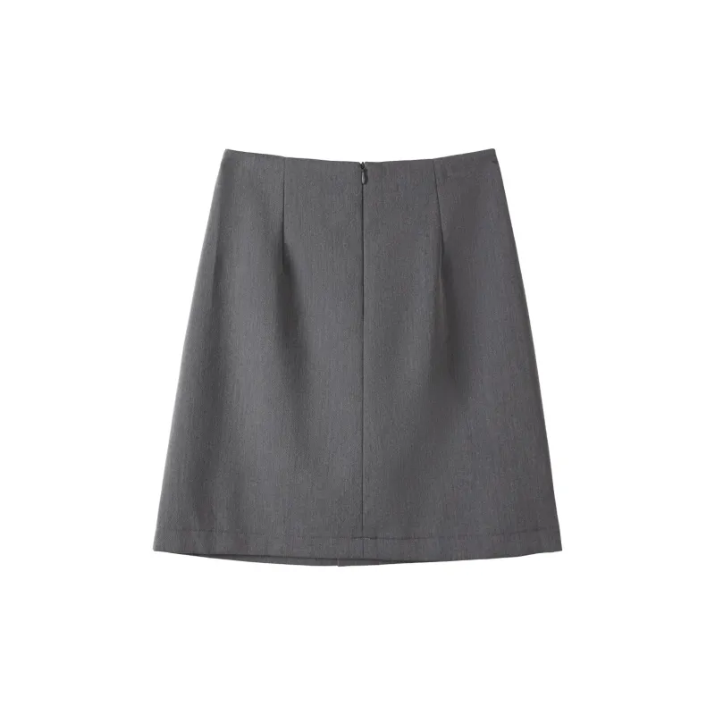 0571 Family Casual Short Skirts Women's Gray-1