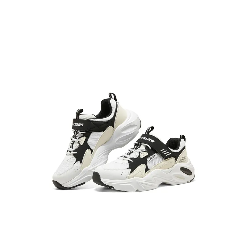 Skechers Girls Cushioning, Wear Resistant Low Top Kids Lifestyle Shoes White Black Kids'-3