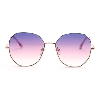 OYEA Nylon Japanese Gold Irregular Shape Sunglasses Women's