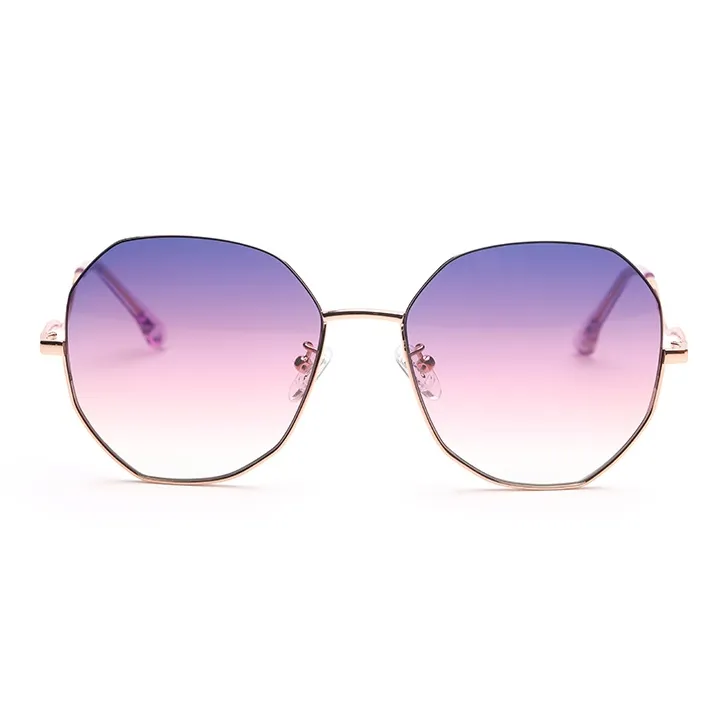 OYEA Nylon Japanese Gold Irregular Shape Sunglasses Women's-0